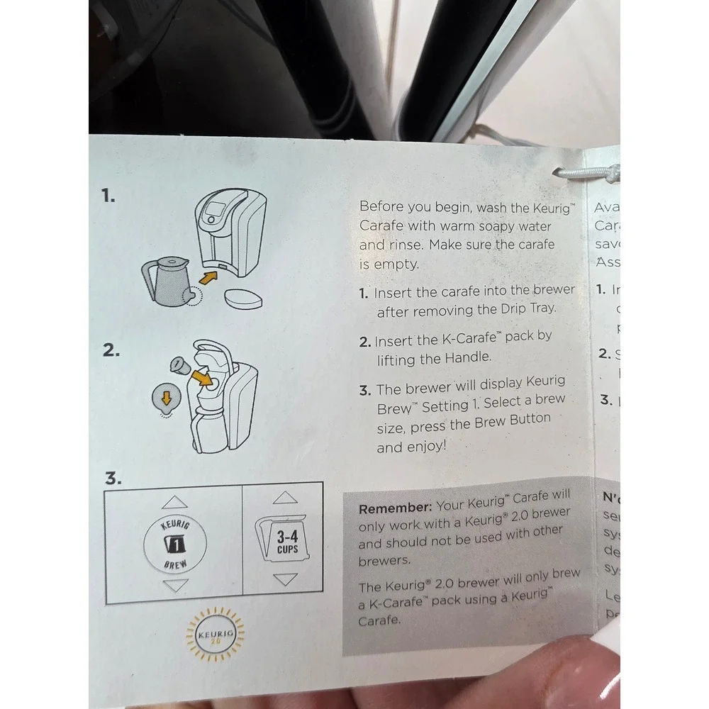 Keurig 2.0‎ Thermal Carafe Black 4 Cup Capacity for K-Carafe Pods New Tags A2